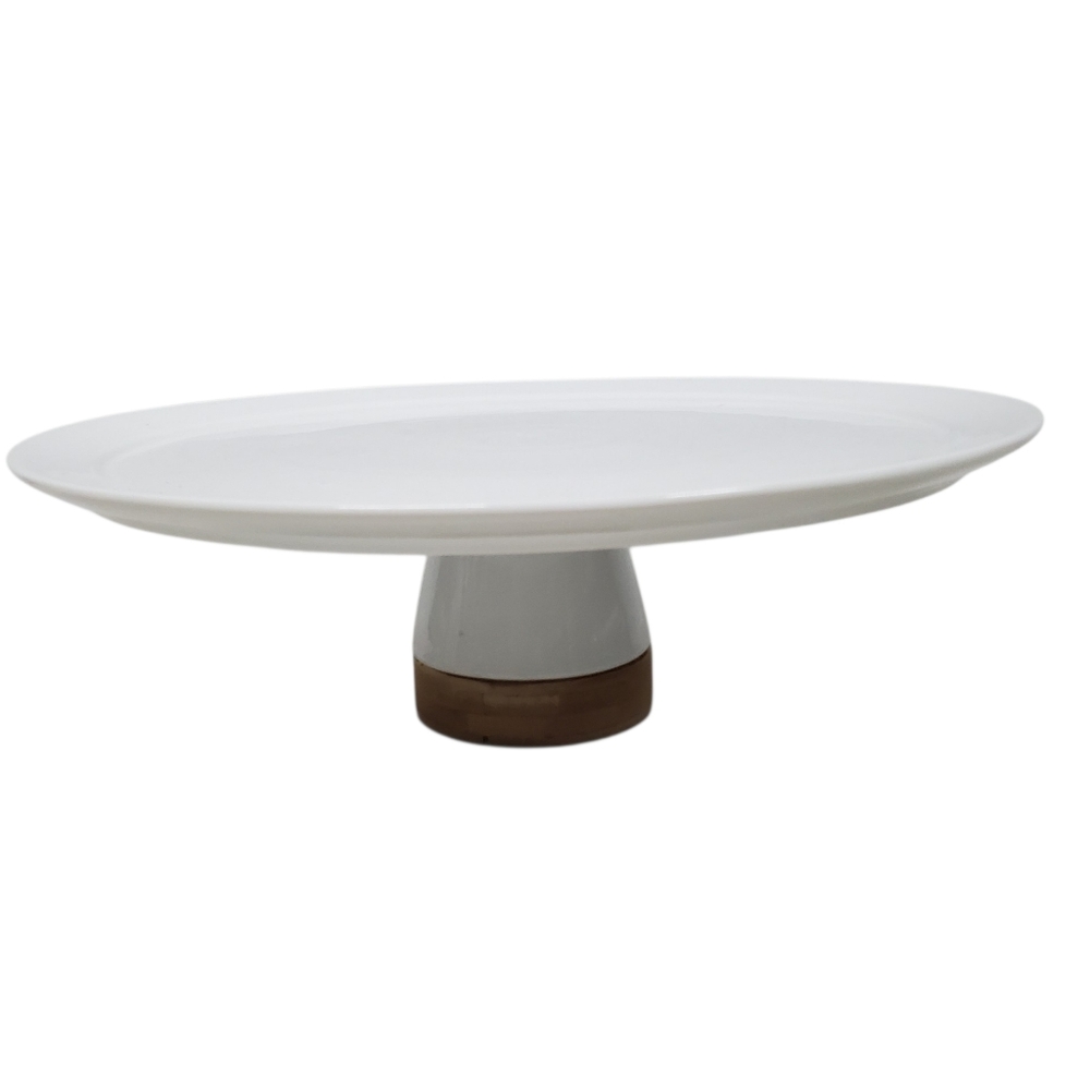 Threshold Cake Stand Mid Century Modern Style Cottagecore Kitchen Baking Wooden